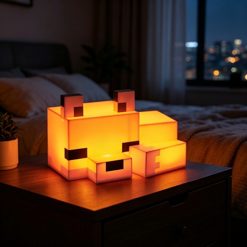 Lighting Decor Minecraft - Lampu Malam Rubah Lucu, Lampu Meja