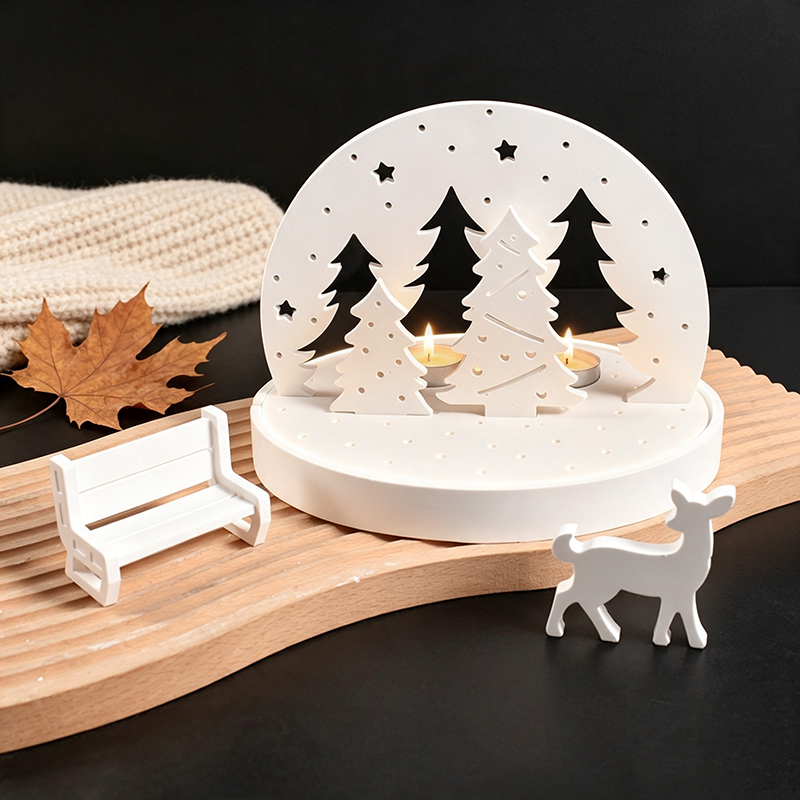 Candle Holder Set - Cetakan Silikon Tempat Lilin Tealight Rusa