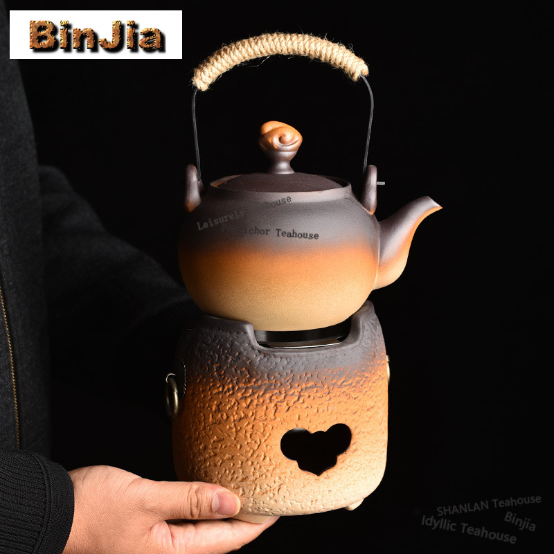 Candle Holder Set - Pemanas Teh dari Tembikar Kasar dengan