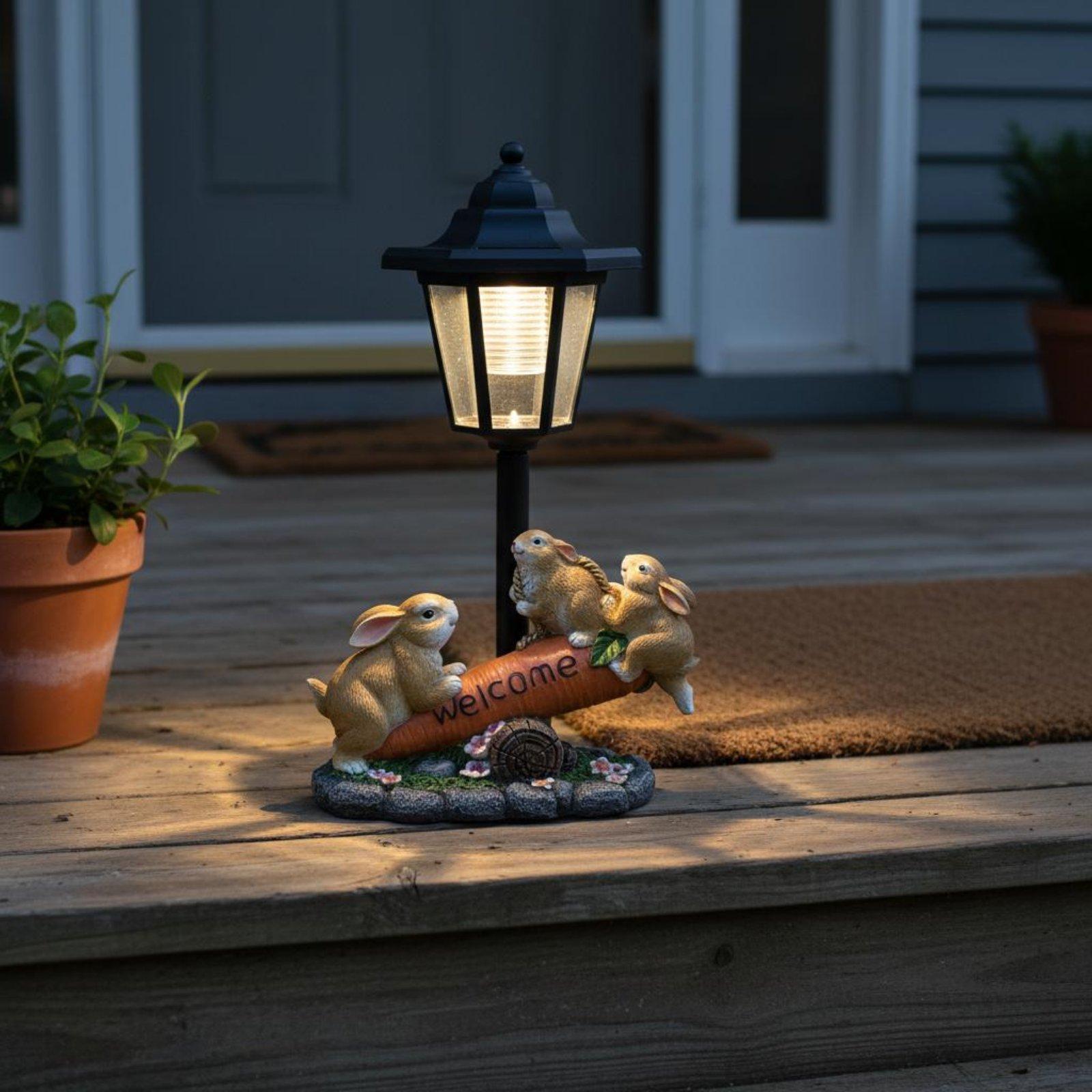 Yard Lighting Decor - Patung Kelinci Tenaga Surya, Lampu Hias
