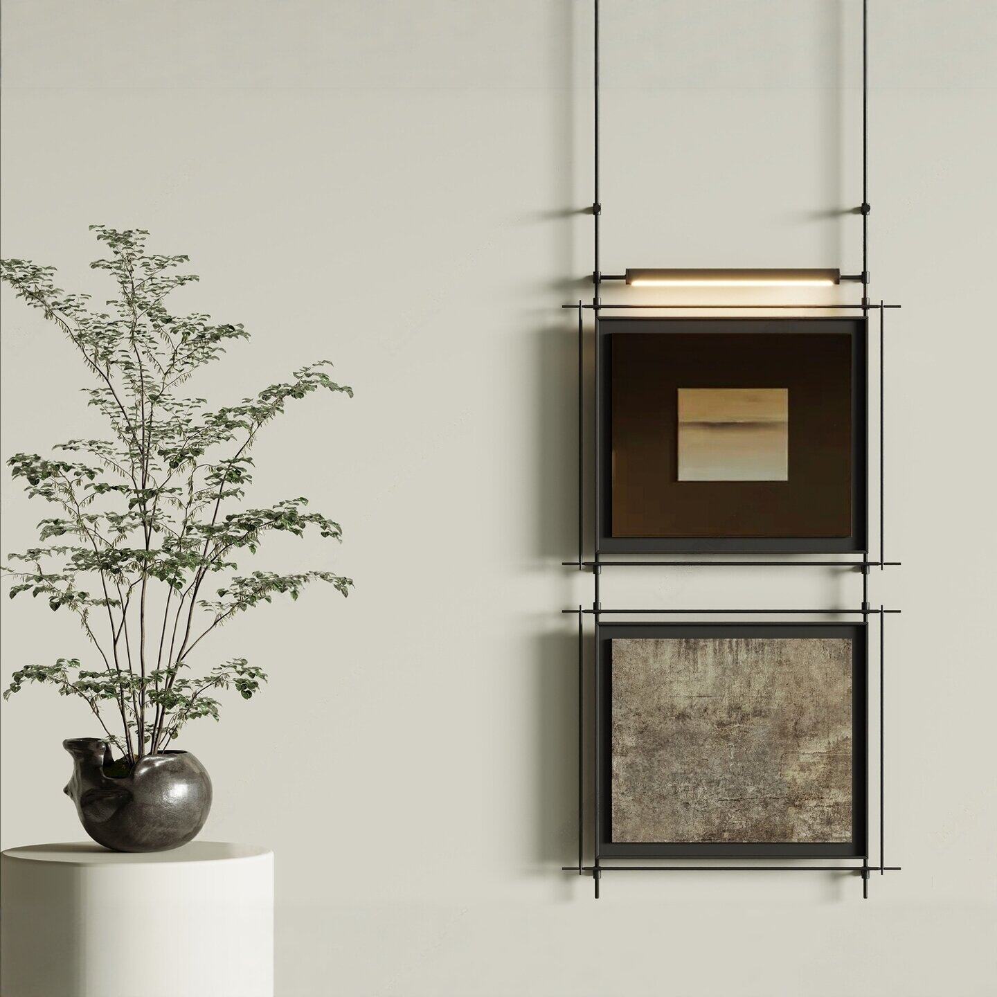 Lighting Decoration On Wall - Lampu Mural Gantung Logam Gaya Wabi