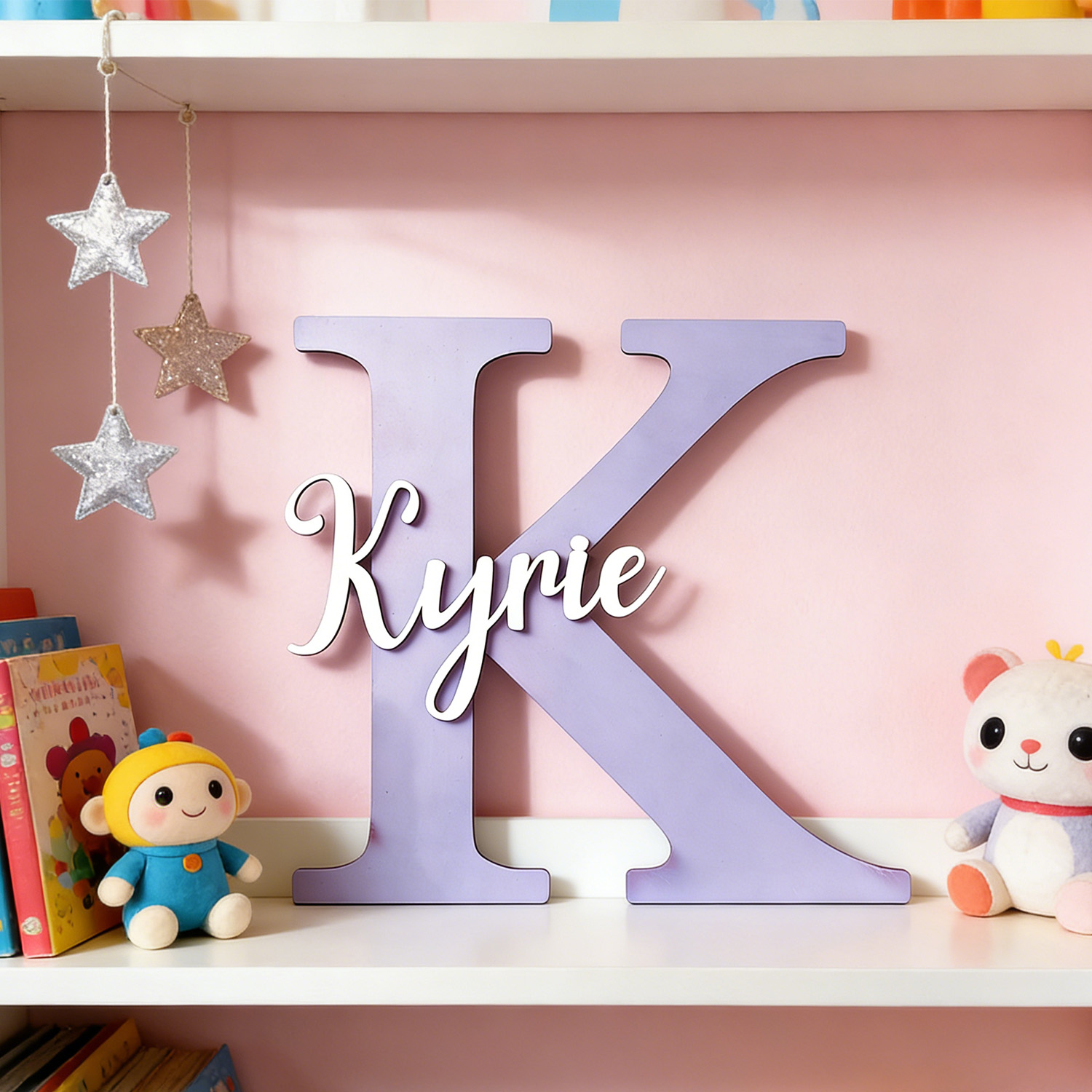 1pc Papan Nama Kayu Dua Lapis  - Lighting Decoration For Wedding ulasan dan harga
