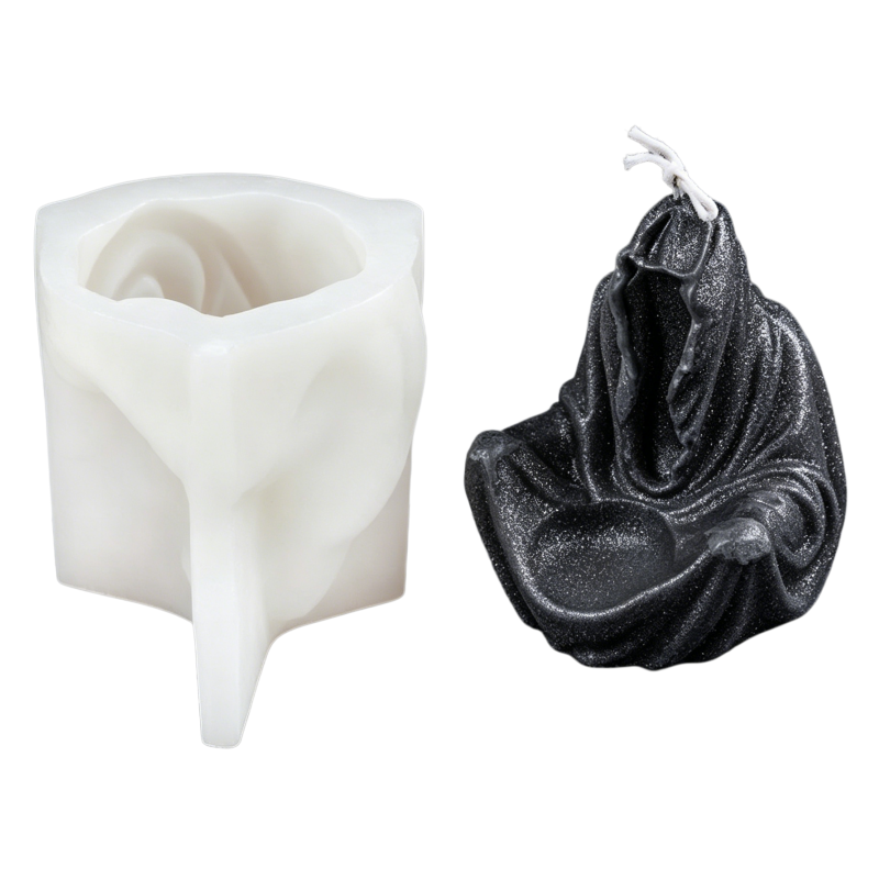 Cetakan Lilin Silikon 3D Grim  - Candle Holder Set ulasan dan harga