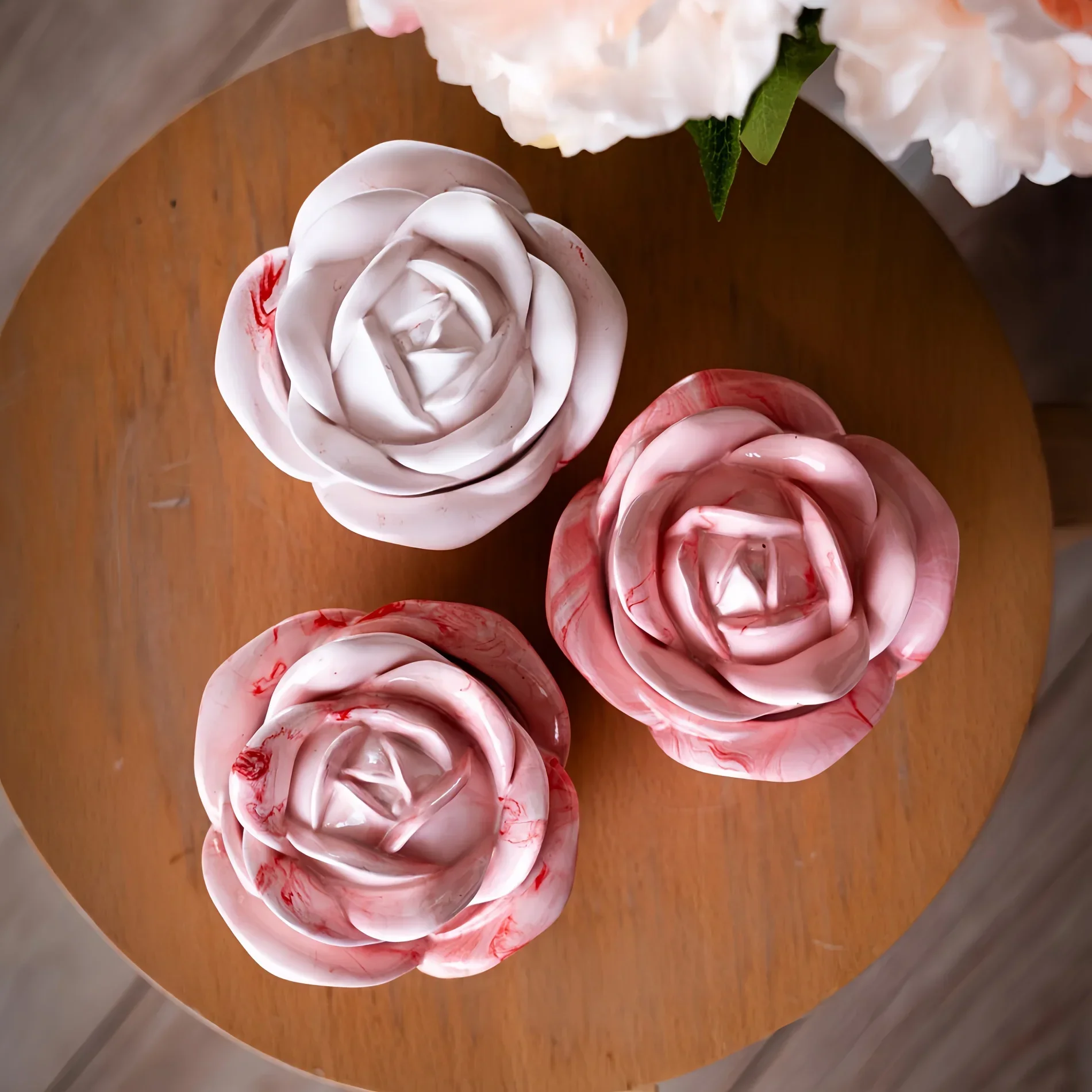 Cetakan Silikon Bentuk Mawar 2 - Candle Holder Set ulasan dan harga