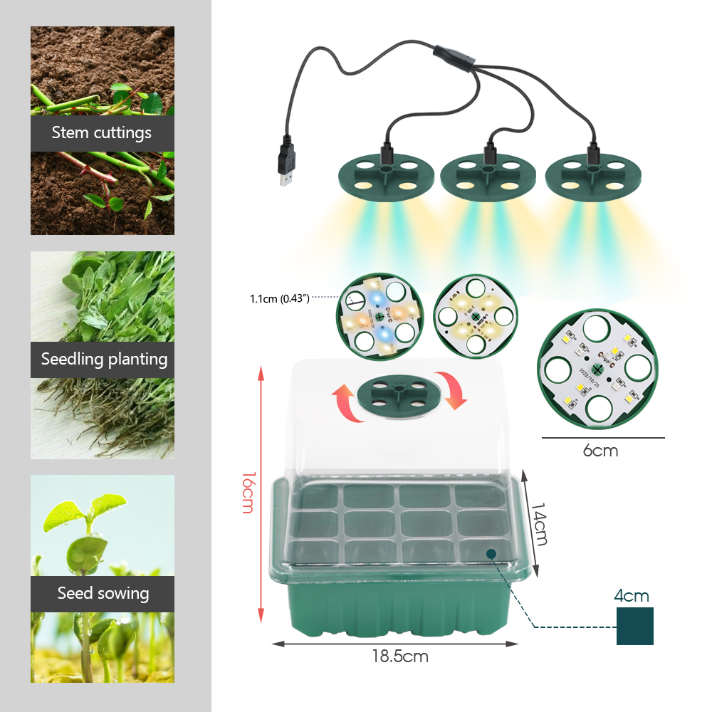 Pot Pembibitan LED dengan Lamp - Touch Dimmer Lamp ulasan dan harga