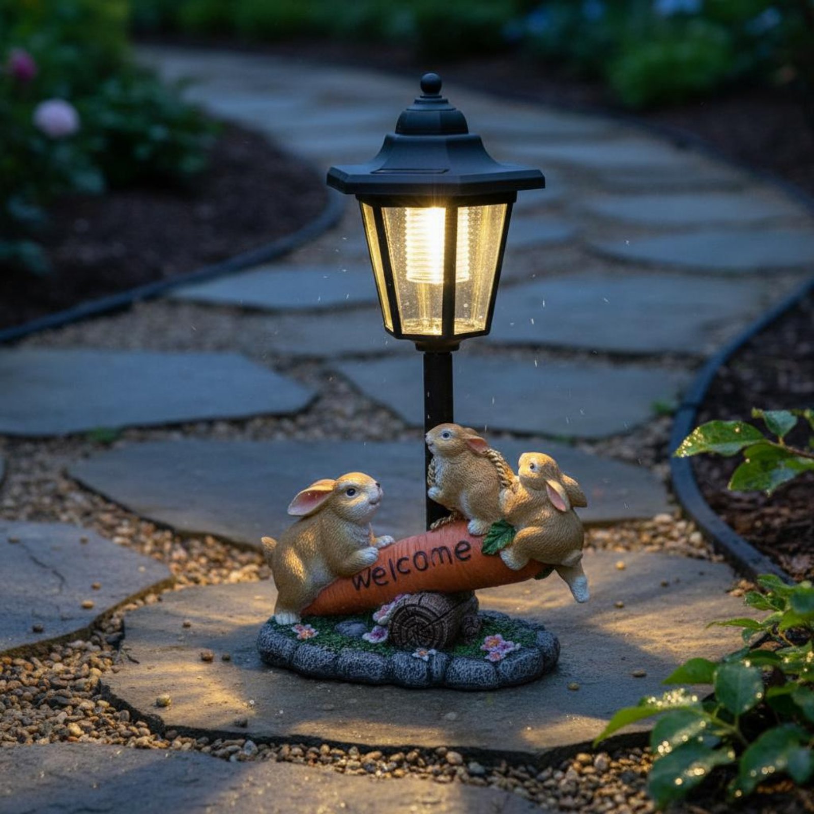 Patung Kelinci Tenaga Surya La - Yard Lighting Decor ulasan dan harga