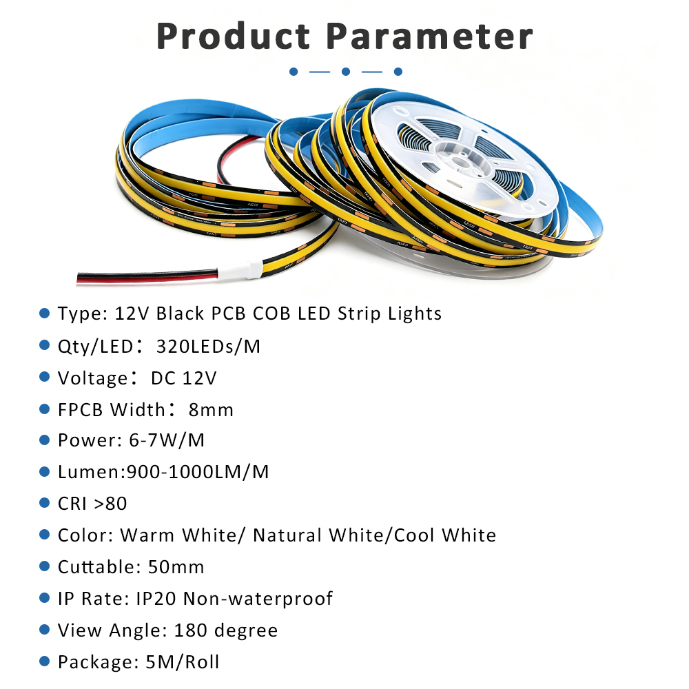 Lampu Strip LED COB 12V 320LED - Lighting Decoration On Wall ulasan dan harga