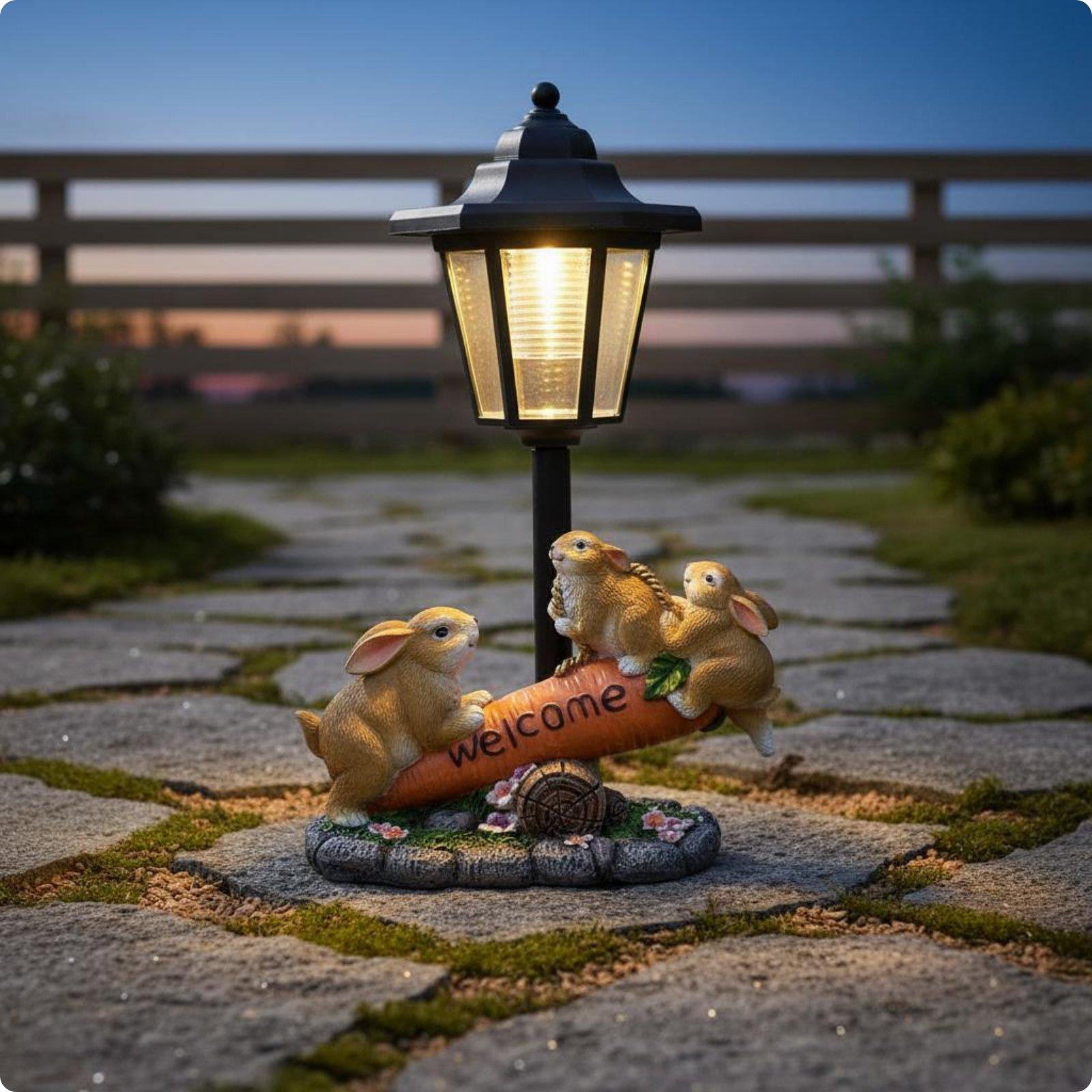 Patung Kelinci Tenaga Surya, L - Yard Lighting Decor ulasan dan harga